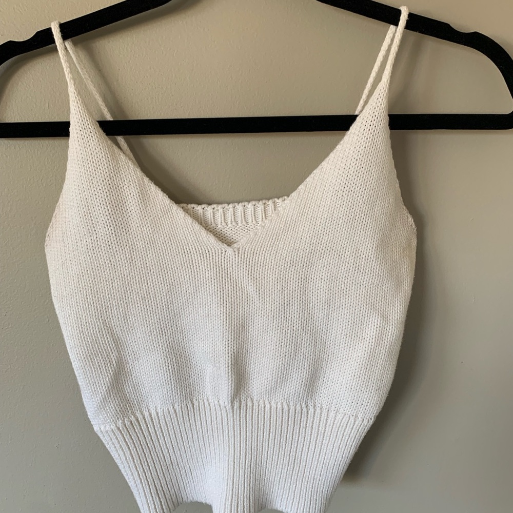 Cropped knit tank